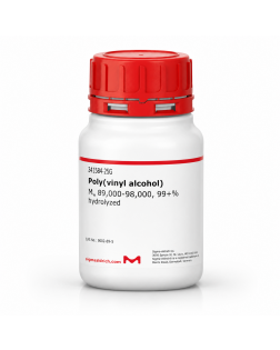 Sigma-Aldrich Poly(vinyl alcohol) (PVA) 99+% Hidrolize Mw 89.000-98.000 | CAS 9002-89-5 | 25 g