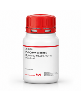 Sigma-Aldrich Poly(vinyl alcohol) (PVA) 99+% Hidrolize Mw 89.000-98.000 | CAS 9002-89-5 | 25 g
