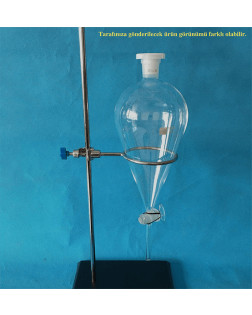 250 ml Ayırma Hunisi Armudi Tip Cam Musluklu