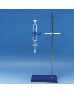 1000 ML Silindirik Tip Damlatma Hunisi - Alt Sapı Şilifli, İçten Borulu, Polietilen Kapaklı