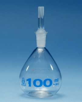 Piknometre 25 ML “Gay Lussac” Tipi, Kalibresiz Piknometre 25 ML “Gay Lussac” Tipi, Kalibresiz
