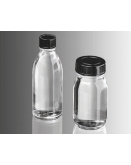 Cam Şişe 1000 ml, Soda Lime, Dar Boyunlu Şeffaf Kapaklı