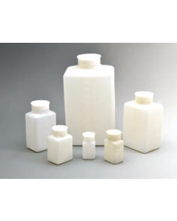 Plastik HDPE Şişe 100 ml ,Kare, Taksimatlı, Sızdırmaz Kapak (Contalı)