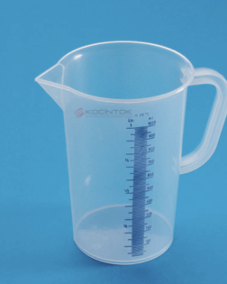 PP Kulplu Beher 500 ML , Mavi Taksimatlı, Uzun Form L290188