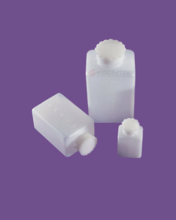 HDPE Şişe 1000 ml, Kare, Taksimatlı, Contalı Kapak